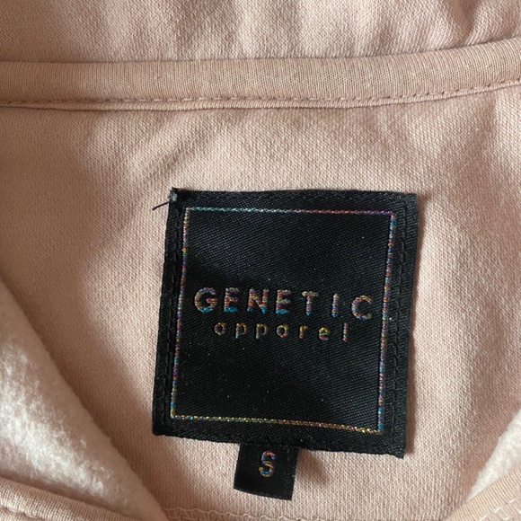 Pink quarter zip and colour block grey, white and blue sleeves, size S - Picture 6 of 7